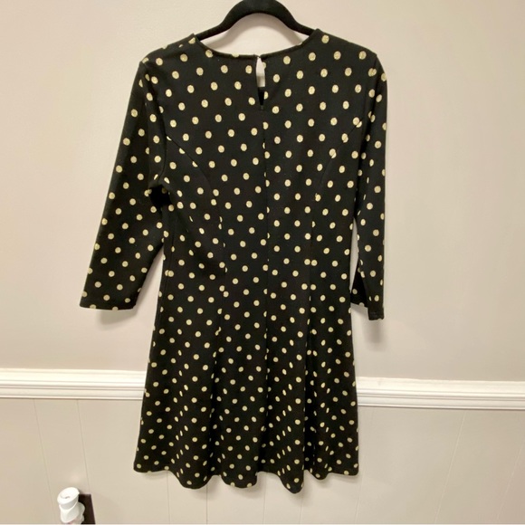 Spenser & Jeremy Black & Gold A Line Dress 👗 Sz 8 - Picture 5 of 6